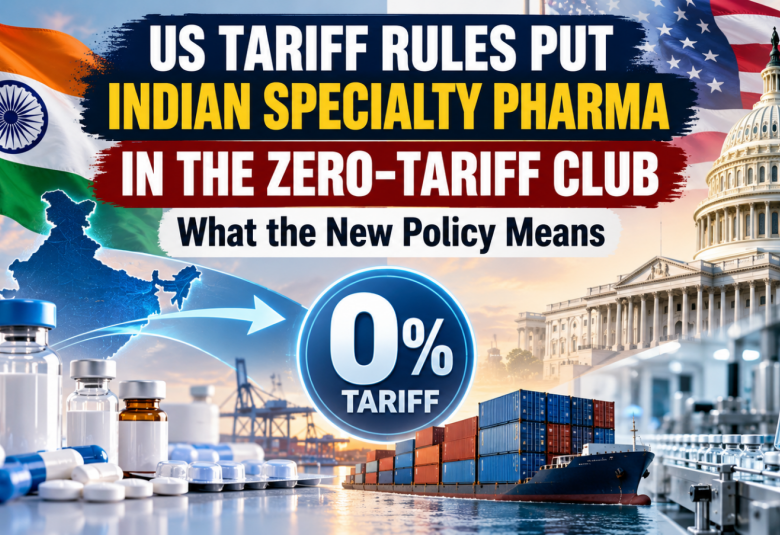 USA Tariff Rules Put Indian Specialty Pharma in the Zero-Tariff Club: What the New Policy Means