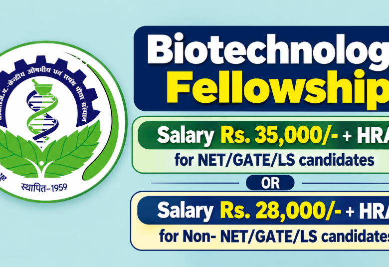 Biotechnology Fellowship at CSIR-CIMAP Research Centre