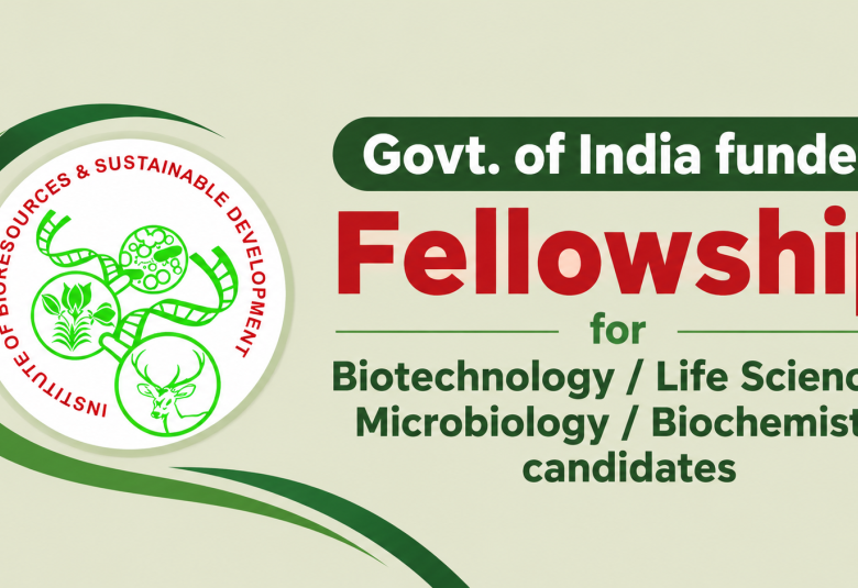 Govt. of India funded Fellowship for Biotechnology / Life Science / Microbiology / Biochemistry candidates at BRIC-IBSD