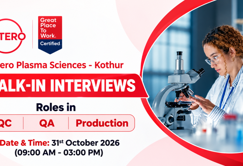 Hetero Pharma Walk in Interview | Roles in QC, QA, Production