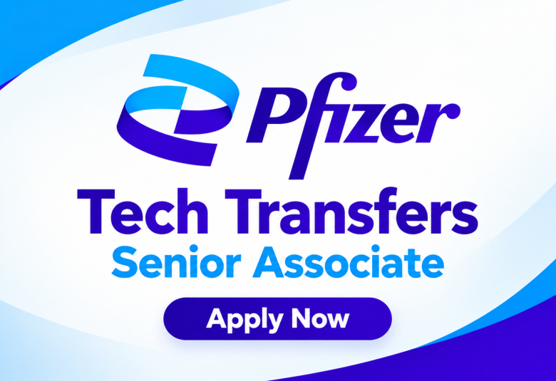 Pfizer looking for Tech Transfers Senior Associate
