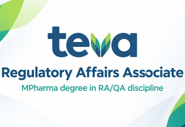 Require Regulatory Affairs Associate at Teva