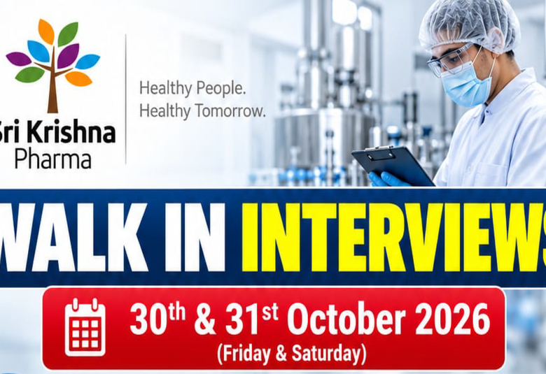 Sri Krishna Hiring for QA, R&D, Water Systems and Production