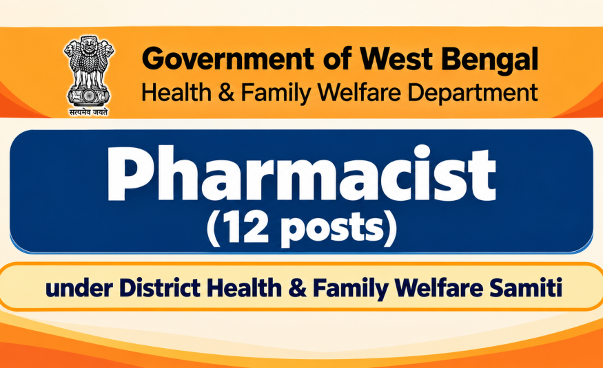 Apply Online for Pharmacist under District Health & Family Welfare Samiti