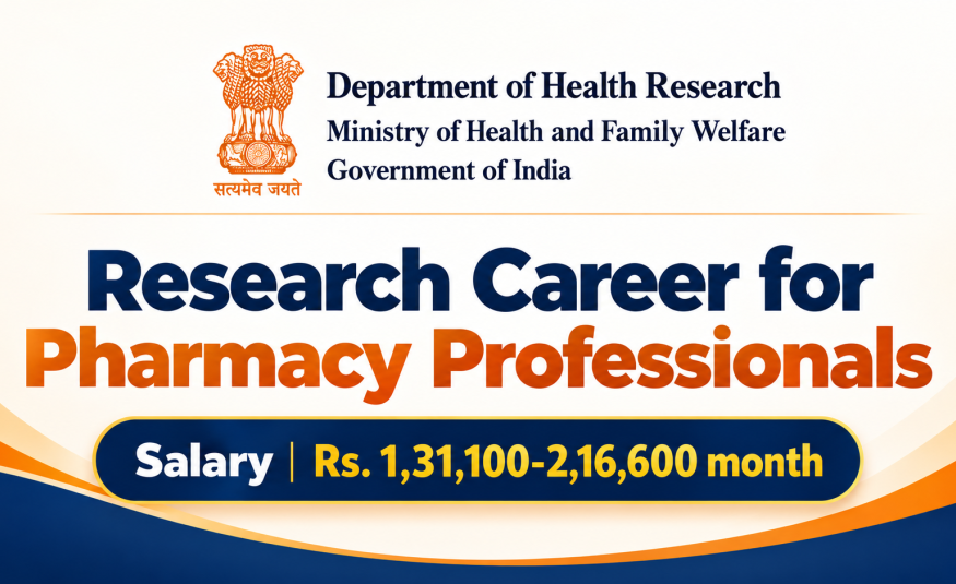 Research Career for Pharmacy Professionals under Department of Health Research, MOHFW