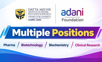 Multiple positions by Adani Institute of Higher Education and Research Sawangi | Pharma, Biotechnology, Biochemistry, Clinical Research Apply