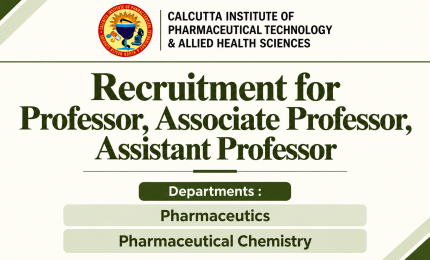Recruitment for Professor, Associate Professor, Assistant Professor at CIPT & AHS