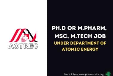 Ph.D or M.Pharm, MSc, M.Tech Job at ACTREC