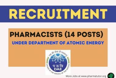 Recruitment for Pharmacists under Department of Atomic Energy