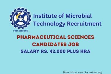 Recruitment Pharmaceutical Sciences candidates at IMTech