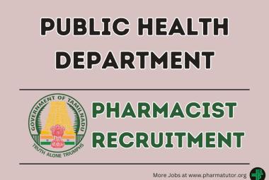 Job for Pharmacists under Public Health Department