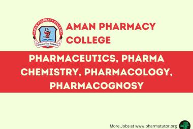 Career for Associate Professor, Assistant Professor at Aman Pharmacy College
