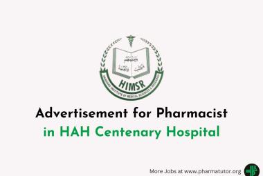 Advertisement for Pharmacist in HAH Centenary Hospital