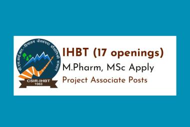 Multiple Openings at Institute of Himalayan Bioresource Technology