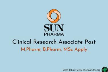 Apply Online for Clinical Research Associate at Sun Pharma