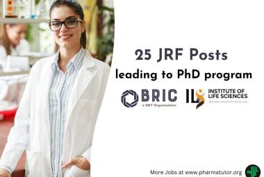 BRIC-ILS invites applications for the post of Junior Research Fellow leading to PhD program