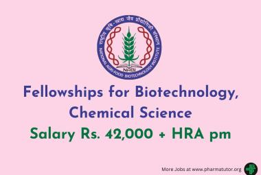 Fellowships for Biotechnology, Chemical Science at BRIC-NABI