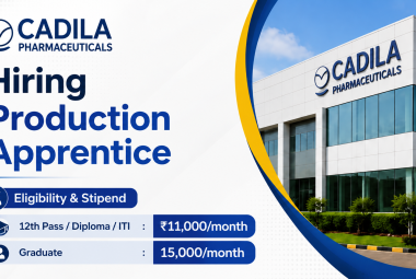 Cadila Pharmaceuticals Hiring Production Apprentice