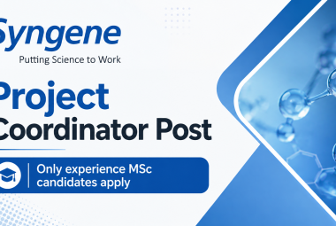 Career as Project Coordinator at Syngene