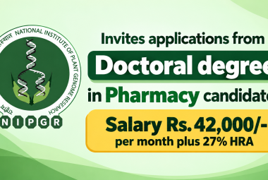 NIPGR invites applications from Doctoral degree in Pharmacy candidates