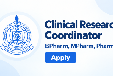 Applications are invited for Clinical Research Coordinator at NIMS