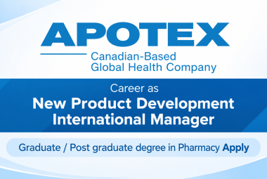 Career as New Product Development International Manager at Apotex
