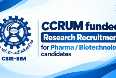 CCRUM funded Research Recruitment for Pharma / Biotechnology candidates at IIIM