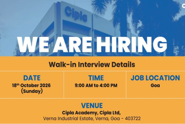 Cipla Hiring Jr. Operator, Sr. Officer, Apprentice