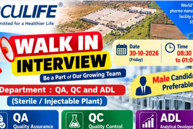 Interview in QA, QC and ADL at Aculife Healthcare