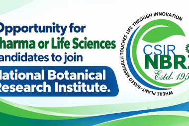 Opportunity for Pharma or Life Sciences candidates to join National Botanical Research Institute