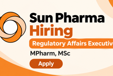 Sun Pharma Hiring Regulatory Affairs Executive