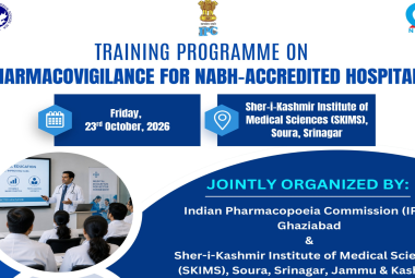 Training Programme on Pharmacovigilance for NABH Accredited Hospitals at Sher-i-Kashmir Institute of Medical Sciences