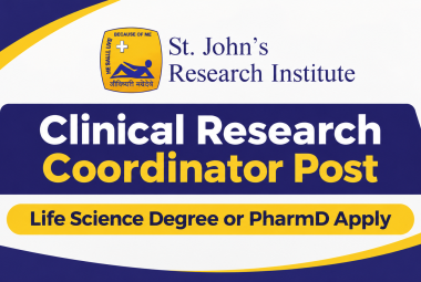 Vacancy for Clinical Research Coordinator at St. John's Research Institute