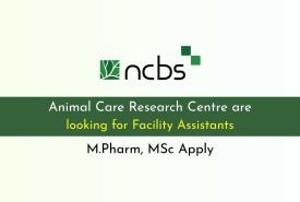 Animal Care Research Centre are looking for Facility Assistants - M.Pharm, MSc Apply
