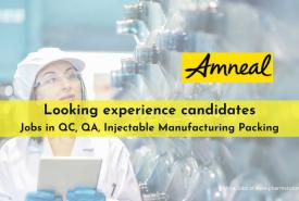 Amneal Pharma Looking experience candidates | Jobs in QC, QA, Injectable Manufacturing Packing