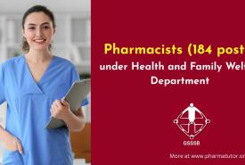 Government Pharmacist Recruitment 2026 | 184 Posts under Health Department
