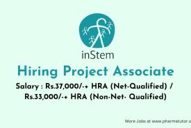 BRIC-inStem invites applications for post of Project Associate