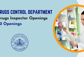 CMD, Drugs Control Department announces Assistant Drugs Inspector Openings - 30 Openings