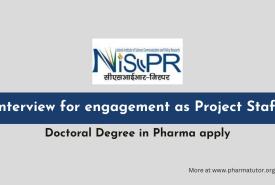 Interview for engagement as Project Staff at NIScPR