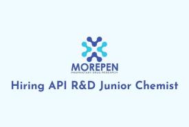 Morepen Hiring API R&D Junior Chemist