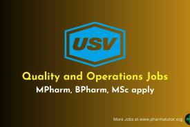 Quality and Operations Jobs at USV Private Limited