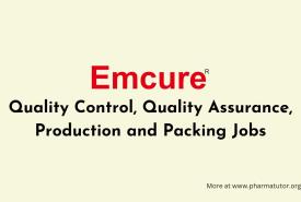 Quality Control, Quality Assurance, Production and Packing Jobs at Emcure
