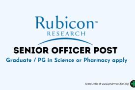 Rubicon Research looking for Senior Officer
