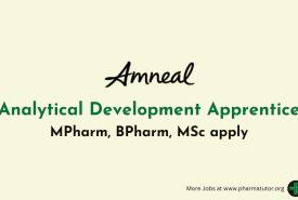 Analytical Development Apprentice at Amneal Pharmaceuticals