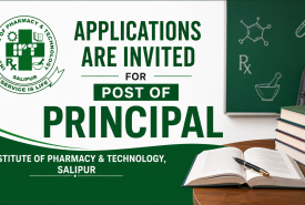 Applications are invited for post of Principal at Institute of Pharmacy & Technology, Salipur