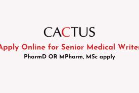 Apply Online for Senior Medical Writer at Cactus Communications