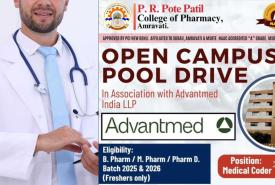 Campus Recruitment Drive at P. R. Pote Patil College of Pharmacy
