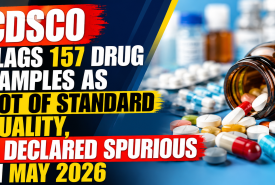 CDSCO Flags 157 Drug Samples as Not of Standard Quality, 2 Declared Spurious in May 2026