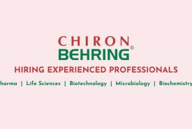 Chiron Behring hiring experienced professionals - Pharma, Life Sciences, Biotechnology, Microbiology, Biochemistry Jobs
