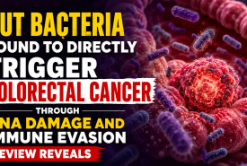 Gut Bacteria Found to Directly Trigger Colorectal Cancer Through DNA Damage and Immune Evasion, Review Reveals